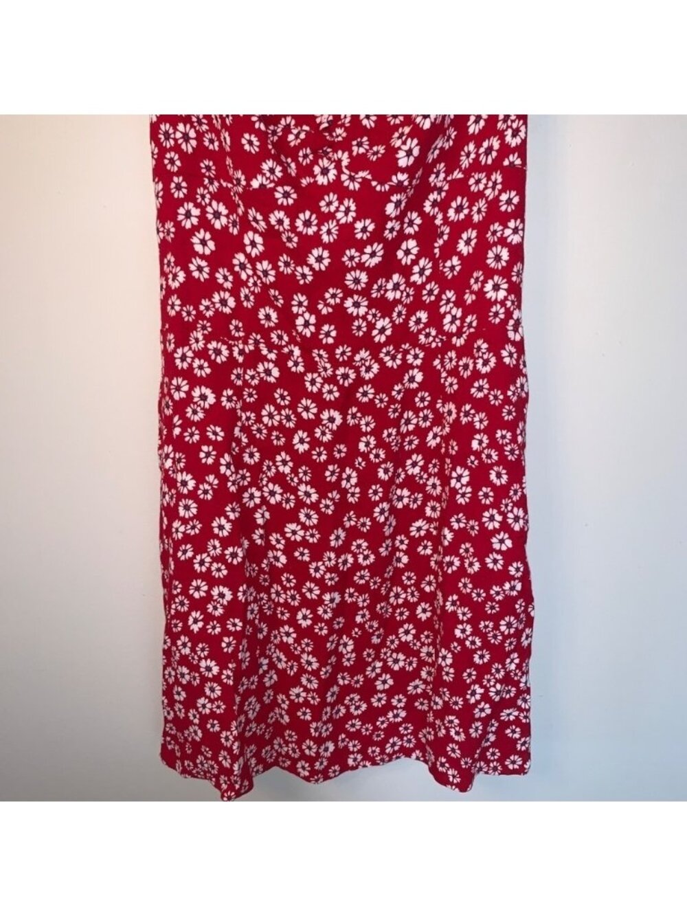 Reformation Baldwin Dress Red Daisy Print Mini Dress 4 - Picture 10 of 14